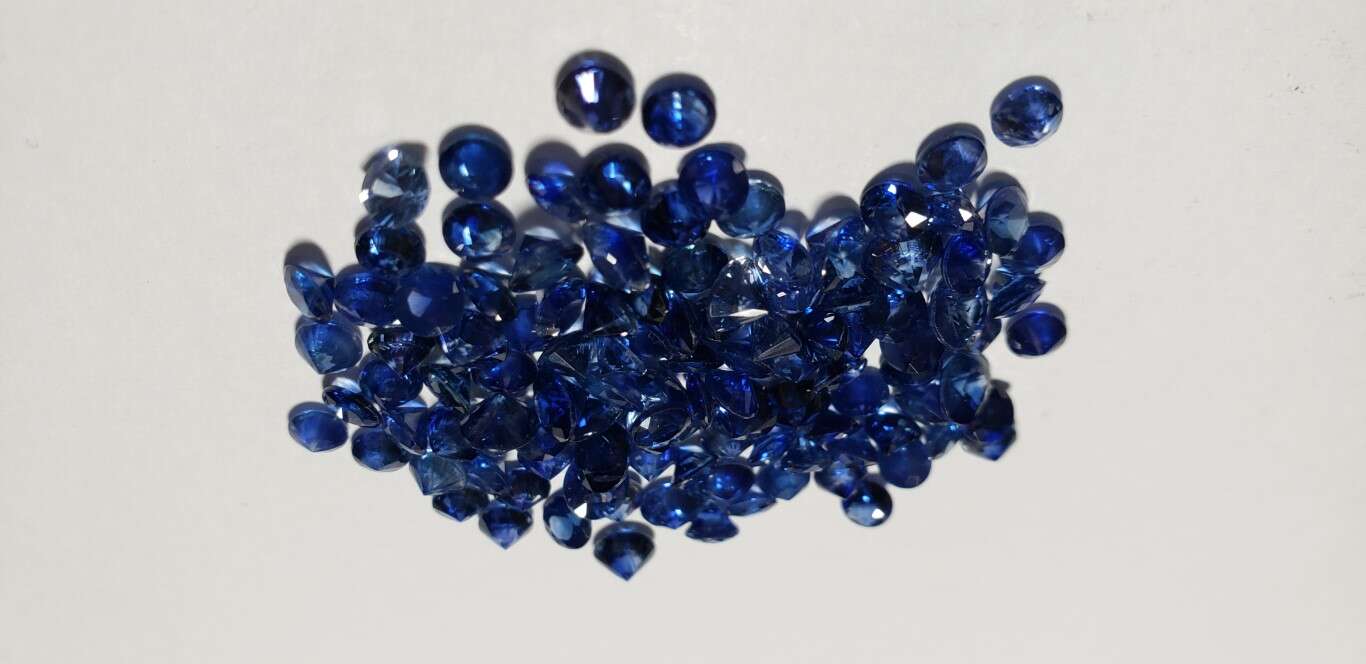 Blue Sapphire Diamond Cut: 3.5mm - 3.8mm