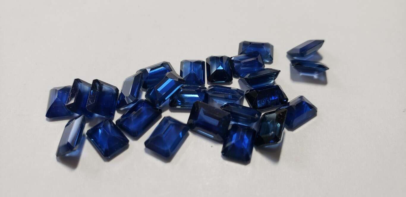 Blue Sapphire Octagon: 7mm x 5mm