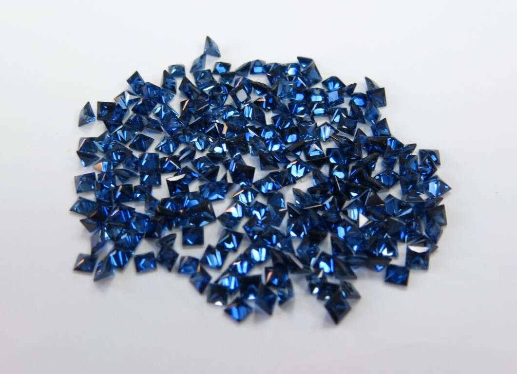 Blue Sapphire Princess Cut: 3mm - 3.5mm