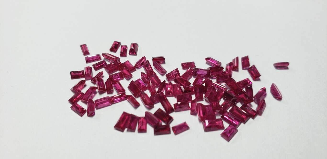 Ruby Baguette: 4mm x 2mm