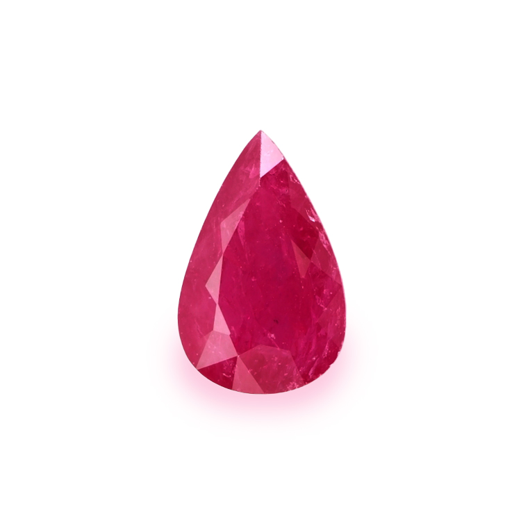RUBY Pear: 3.12ct
