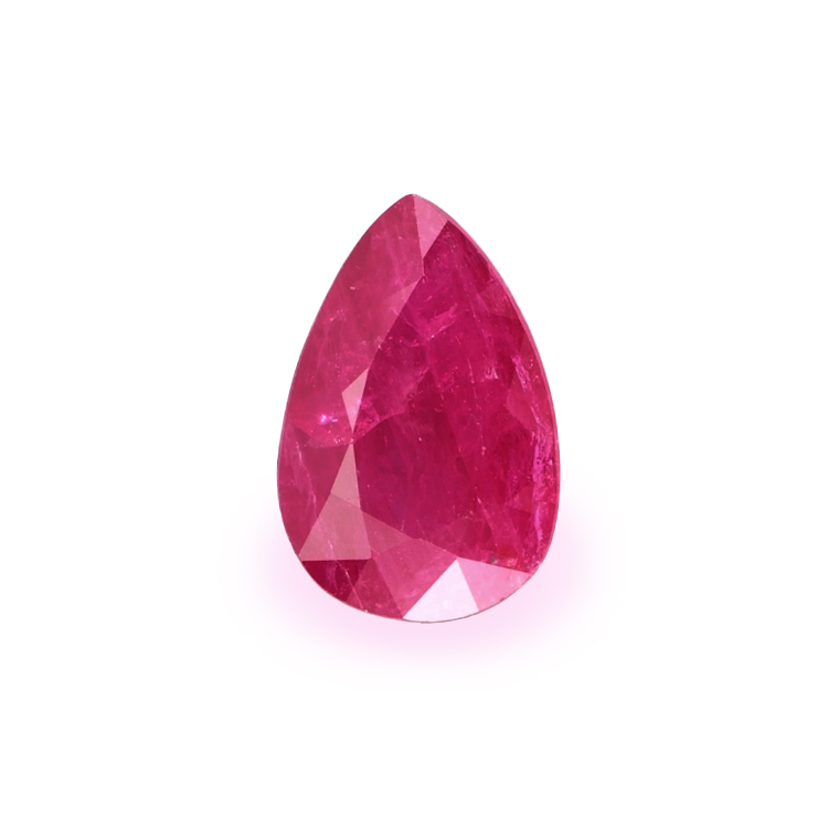 RUBY Pear: 3.29ct