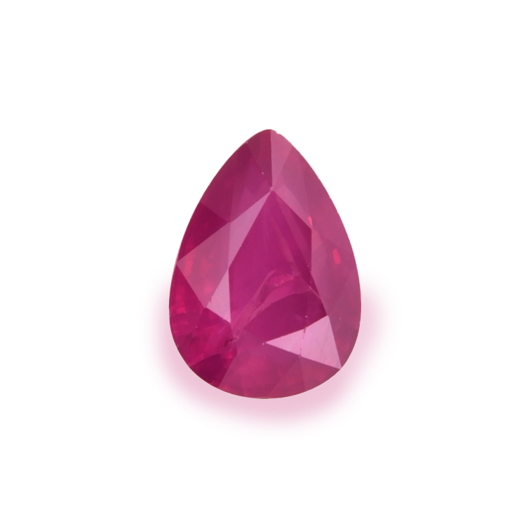 RUBY Pear: 3.57ct